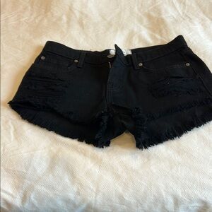 Pistola Black Distressed Jean Shorts. Size 26. Great condition.